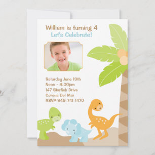Dinosaur Birthday Party Invitation