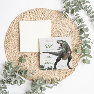 Dinosaur  Birthday Party Invitation Card