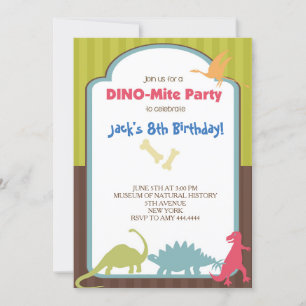 Dinosaur Birthday Party Invitations