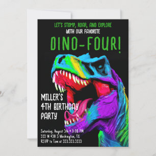 Dinosaur Birthday Party Invitations