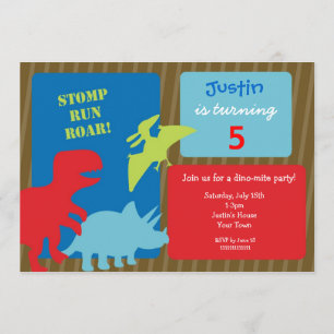 Dinosaur Birthday Party Invitations