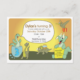 Dinosaur birthday party invite