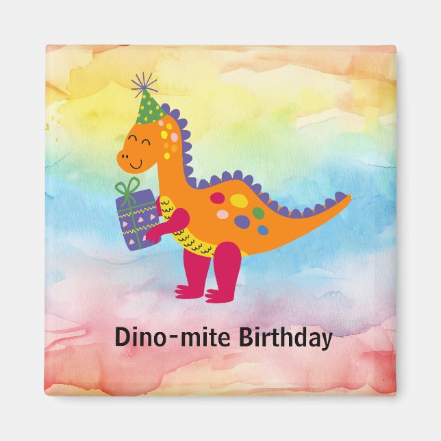 Dinosaur Birthday Party  Magnet (Front)