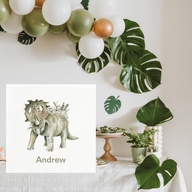 Dinosaur Birthday Party  Napkin (Creator Uploaded)