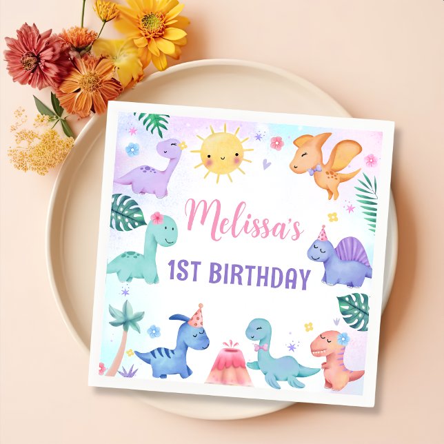 Dinosaur Birthday Party Napkins (Creator Uploaded)