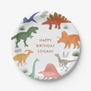 Dinosaur Birthday Party Paper Plate
