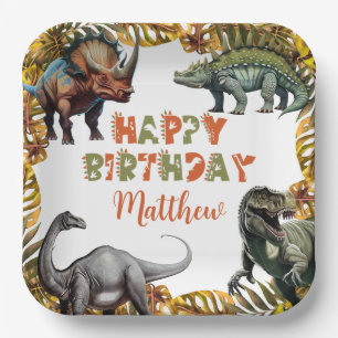 Dinosaur Birthday Party Paper Plates