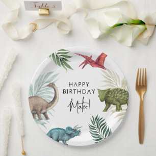 Dinosaur Birthday Party Paper Plates