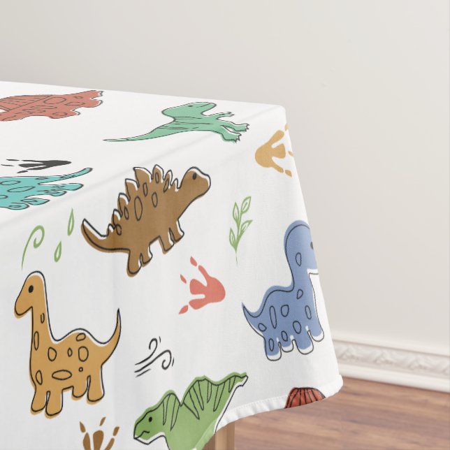 Dinosaur Birthday Party Tablecloth (In Situ)