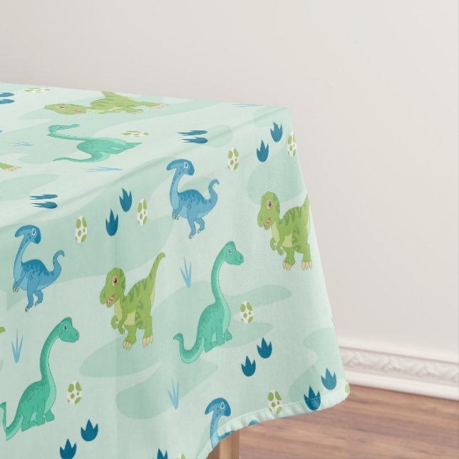Dinosaur Birthday Party Tablecloth (In Situ)