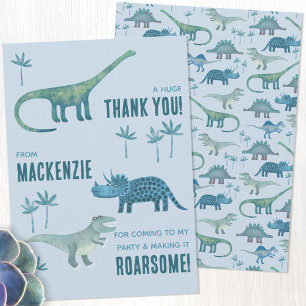 Dinosaur Birthday Party Thank You