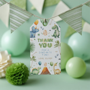 Dinosaur Birthday Party Thank You Favor Gift Tags