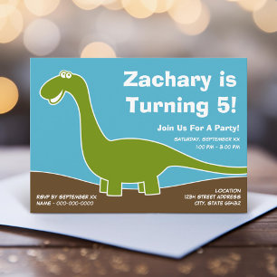 Dinosaur Birthday Party Theme Invitation