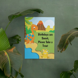 Dinosaur Birthday Party Treats Sign
