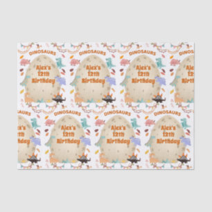 Dinosaur Birthday Party with Giant Dino Egg   Tissue Paper