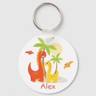 Dinosaur Birthday Personalized Keychain Gift