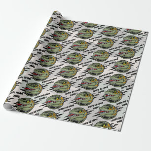 Dinosaur birthday raptor army camouflage scratch wrapping paper