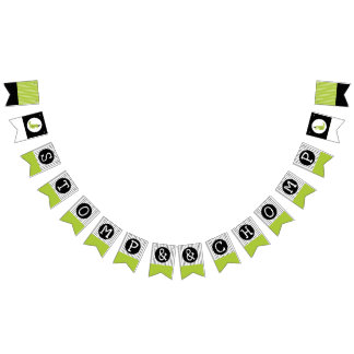 Dinosaur Birthday Stomp and Chomp Dino theme green Bunting