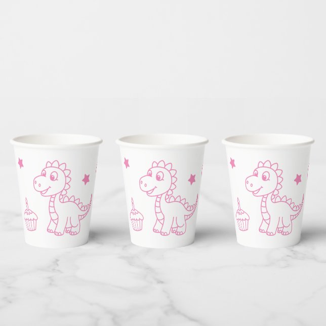 dinosaur birthday supplies paper cups (Multi)