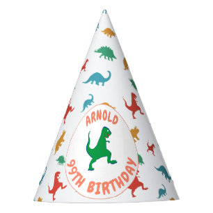 Dinosaur Birthday T Rex Kids Jurassic Animals Part Party Hat