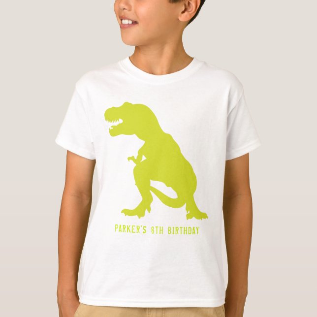 Dinosaur Birthday T Rex  Personalised T-Shirt (Front)