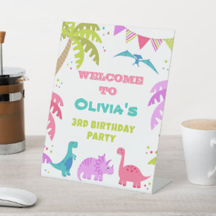 Dinosaur Birthday, Welcome Pedestal Sign