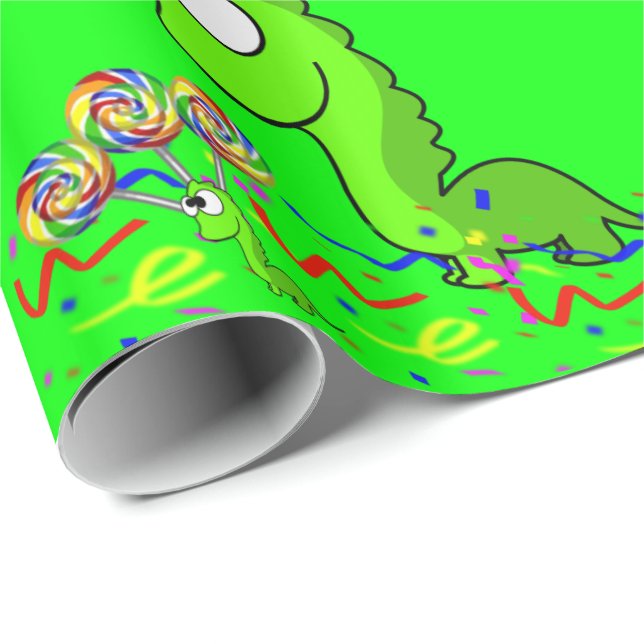 Dinosaur Birthday Wrapping Paper (Roll Corner)