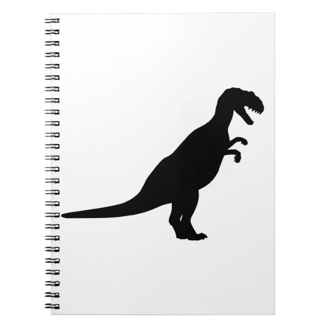 Dinosaur Black Spiral Notebook (Front)