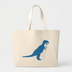 Dinosaur Blue Large Tote Bag