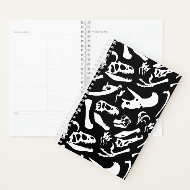 Dinosaur Bones (Black and White) Planner (Display)