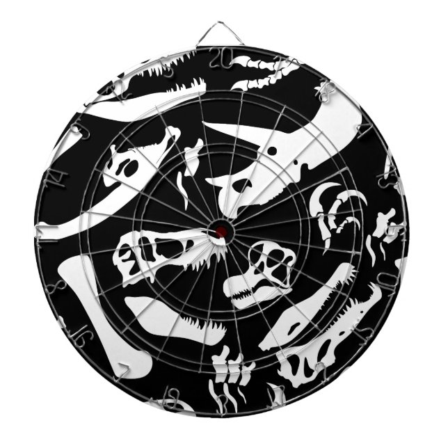 Dinosaur Bones (Black) Dartboard (Front)