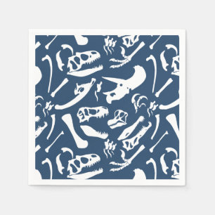 Dinosaur Bones (Blue) Napkin
