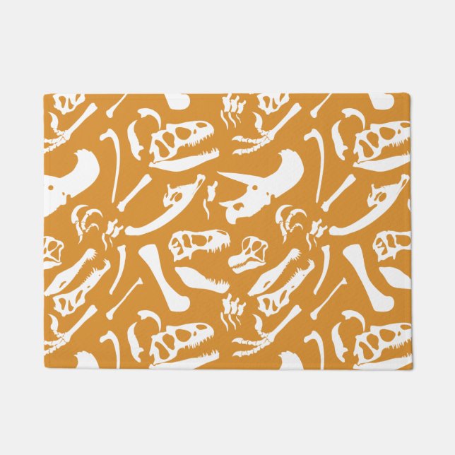 Dinosaur Bones (Gold) Doormat (Front)