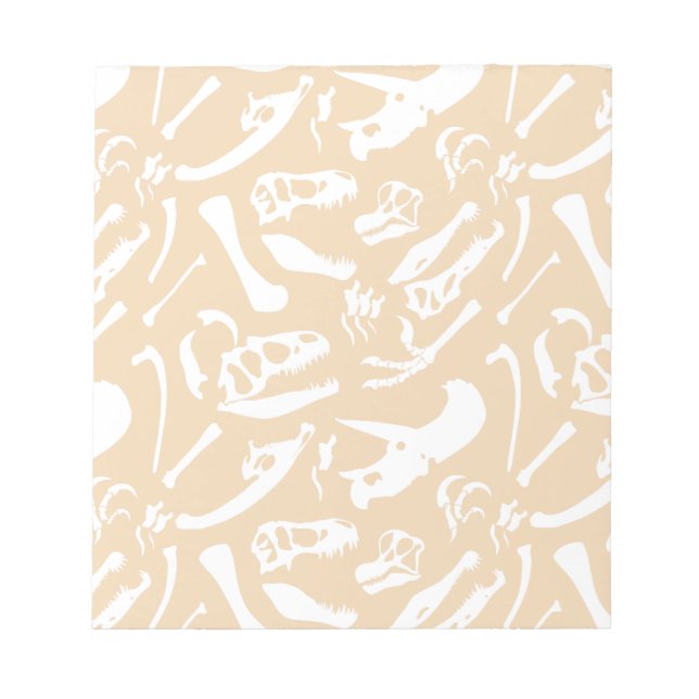 Dinosaur Bones (Gold) Notepad (Front)