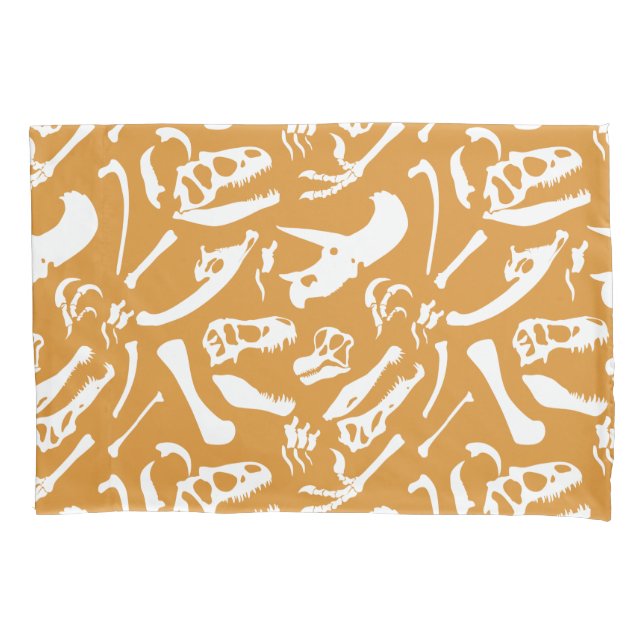 Dinosaur Bones (Gold) Pillowcase (Front)