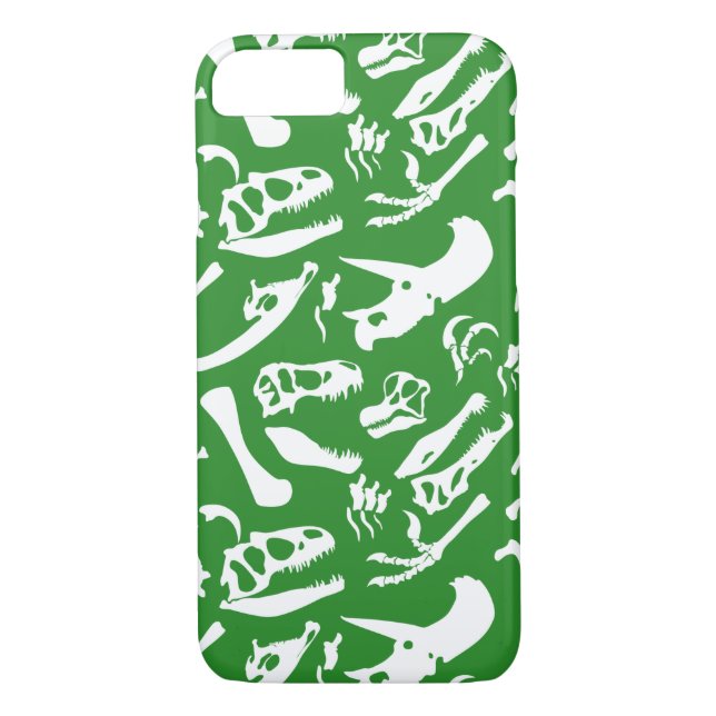 Dinosaur Bones (Green) Case-Mate iPhone Case (Back)