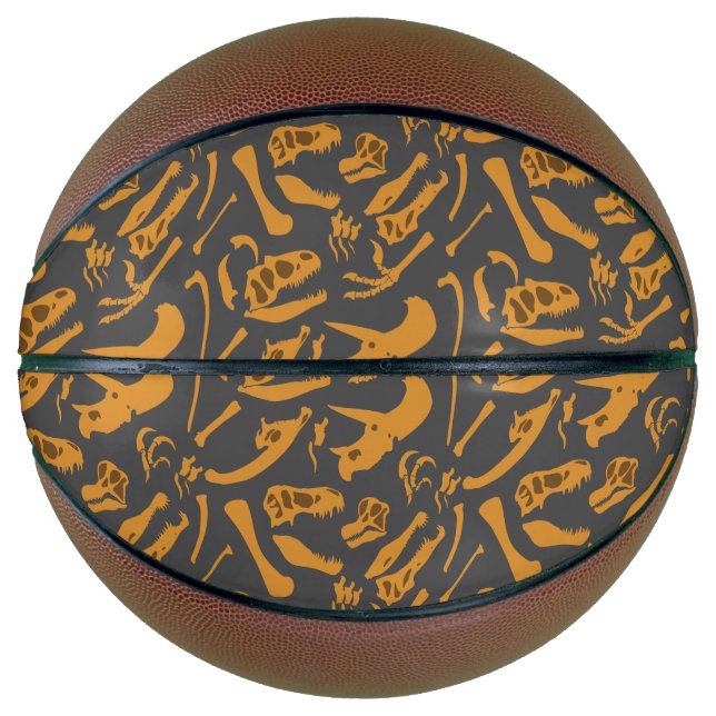 Dinosaur Bones (Grey) Basketball (Front)