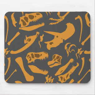 Dinosaur Bones (Grey) Mouse Pad