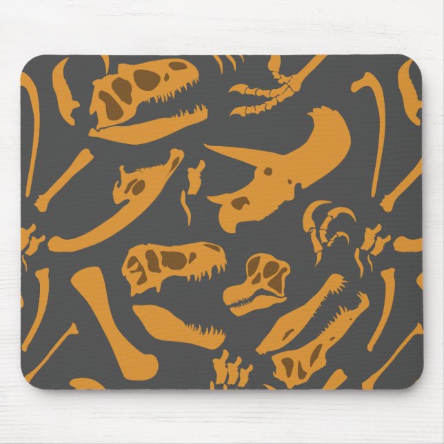 Dinosaur Bones (Grey) Mouse Pad (Front)