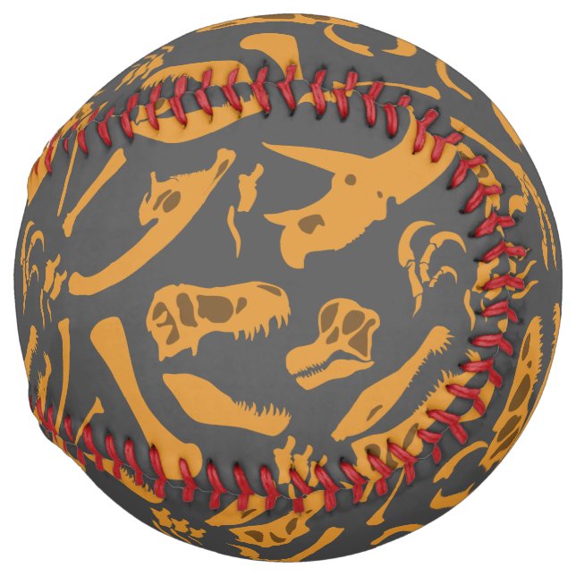 Dinosaur Bones (Grey) Softball (Front Right)