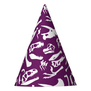 Dinosaur Bones (Purple) Party Hat