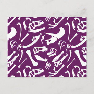 Dinosaur Bones (Purple) Postcard