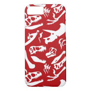 Dinosaur Bones (Red) Case-Mate iPhone Case