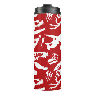 Dinosaur Bones (Red) Thermal Tumbler