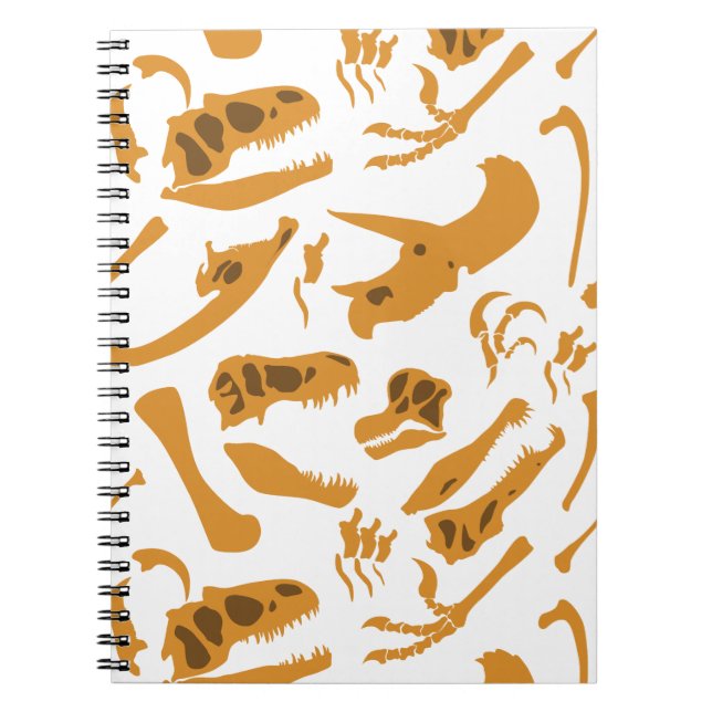 Dinosaur Bones Spiral Notebook (Front)