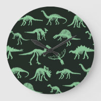 Dinosaur Bones Vintage Silhouette Illustration.