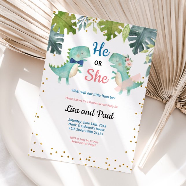 Dinosaur Bowtie or Tutu Dinosaur invitation  (Creator Uploaded)