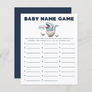 Dinosaur Boy Baby Name Shower Game 