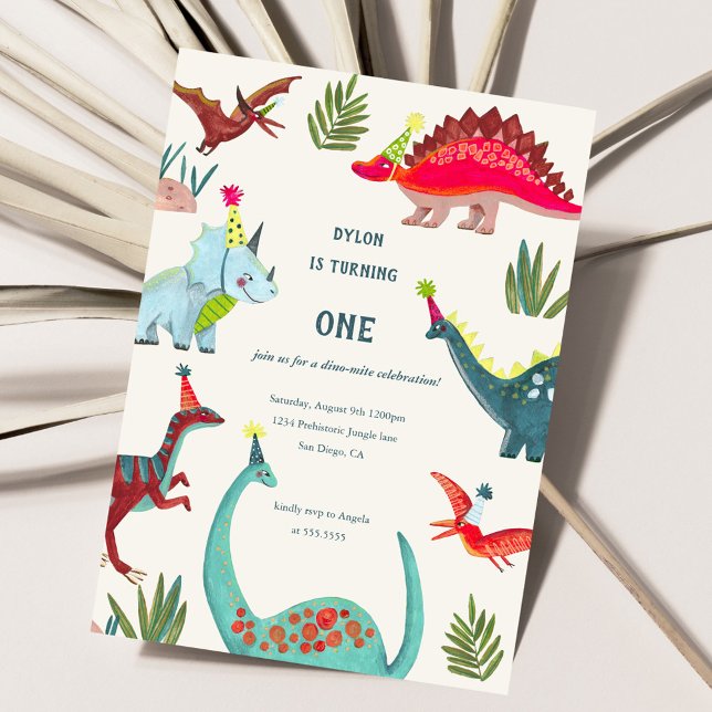 Dinosaur boy birthday party invitation (Creator Uploaded)