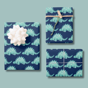 Dinosaur Boy Birthday Wrapping Paper Sheet